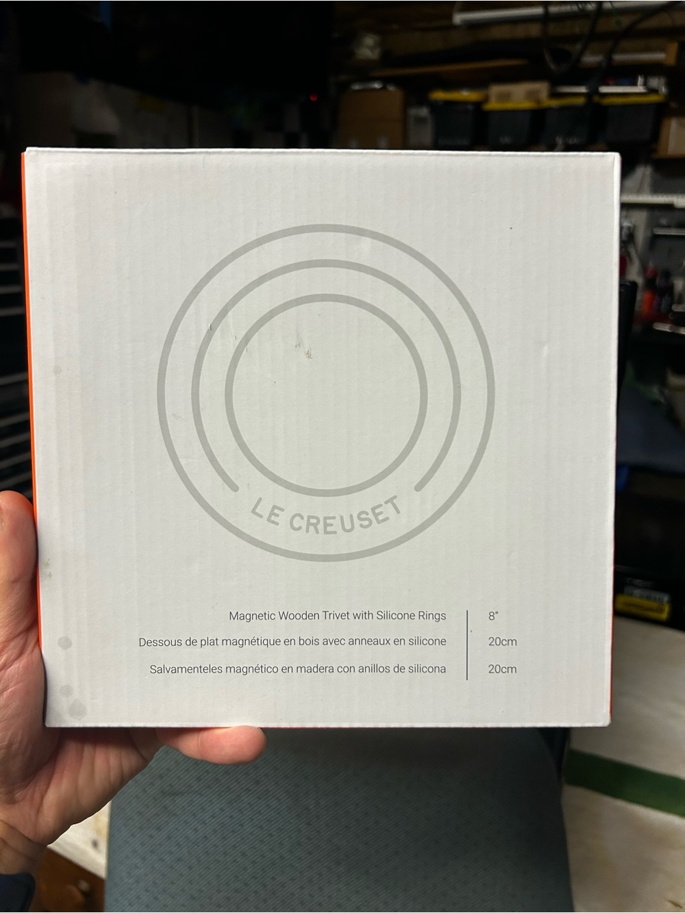 Le Creuset Magnetic Wooden Trivet with Silicone Rings